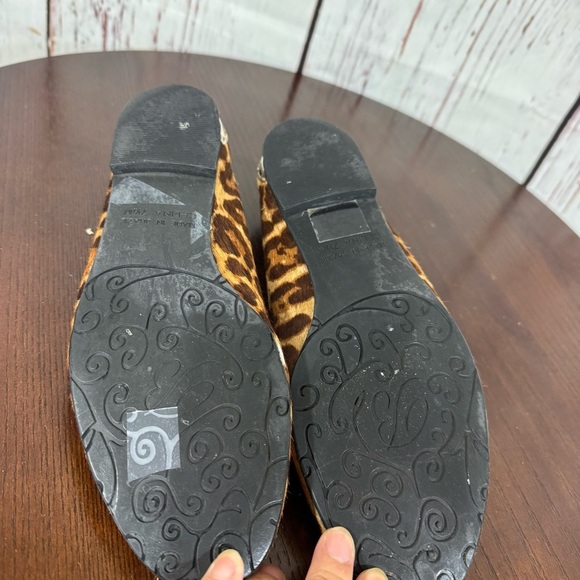 BRIGHTON pony hair Leopard Print Women's Ballet flats Silver accent on back 7.5 - Picture 15 of 17